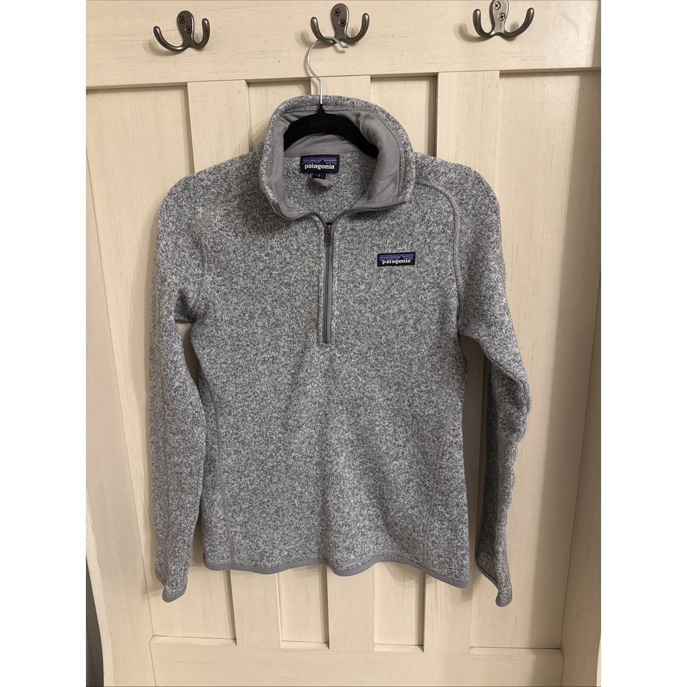 Patagonia Better Sweater 1/4 Zip Women's Fleece Pullover Jacket Gray Size Small